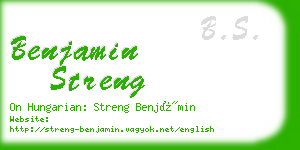 benjamin streng business card